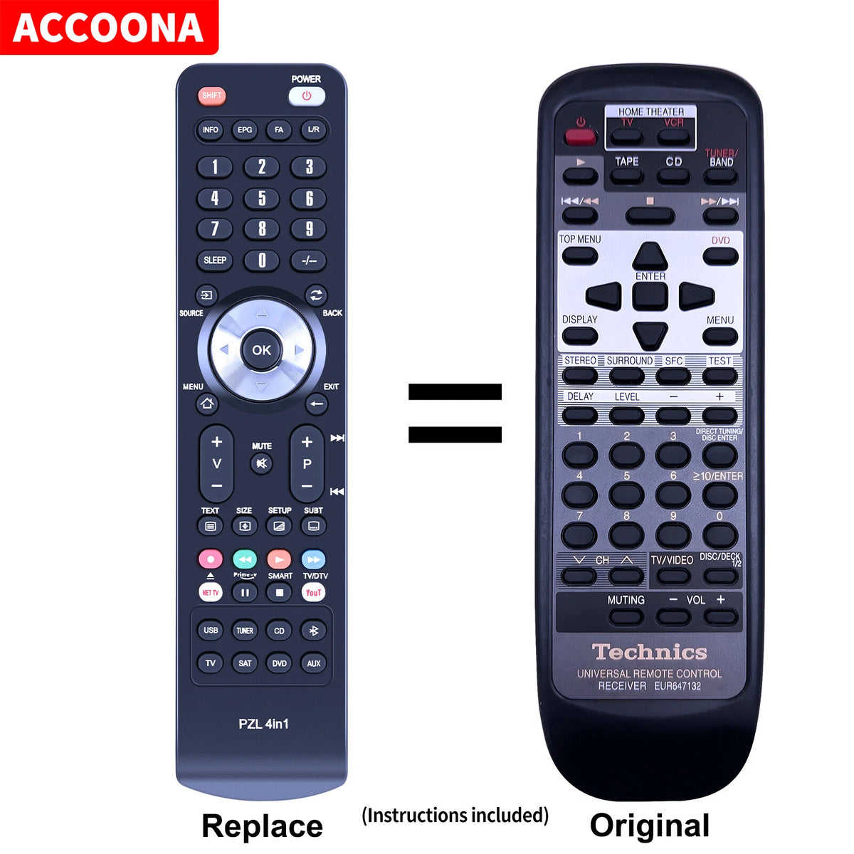 EUR647132 Replacement Remote Control For Technics SA-DX850 SA-DX940