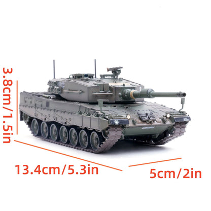 High Simulation 13.4cm Diecast Alloy 1/72 German Army Leopard 2A4 Tank Model