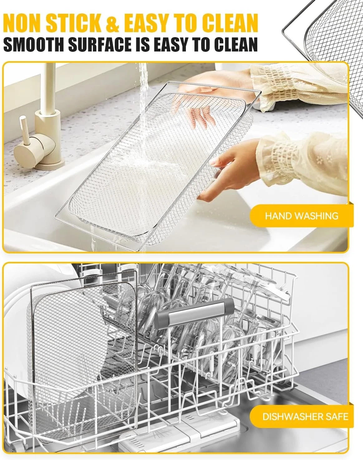 1PC Air Fry/Dehydrate Mesh For Oven BOV860, Stainless Steel Silver