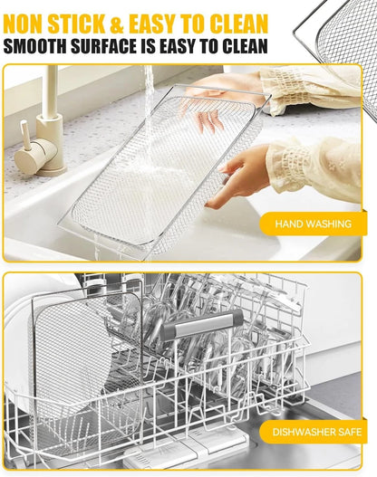 1PC Air Fry/Dehydrate Mesh For Oven BOV860, Stainless Steel Silver