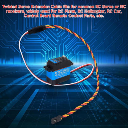 Crazepony Twisted Servo Extension Cable w/Safety Clip - 20AWG 60 Mixed Size