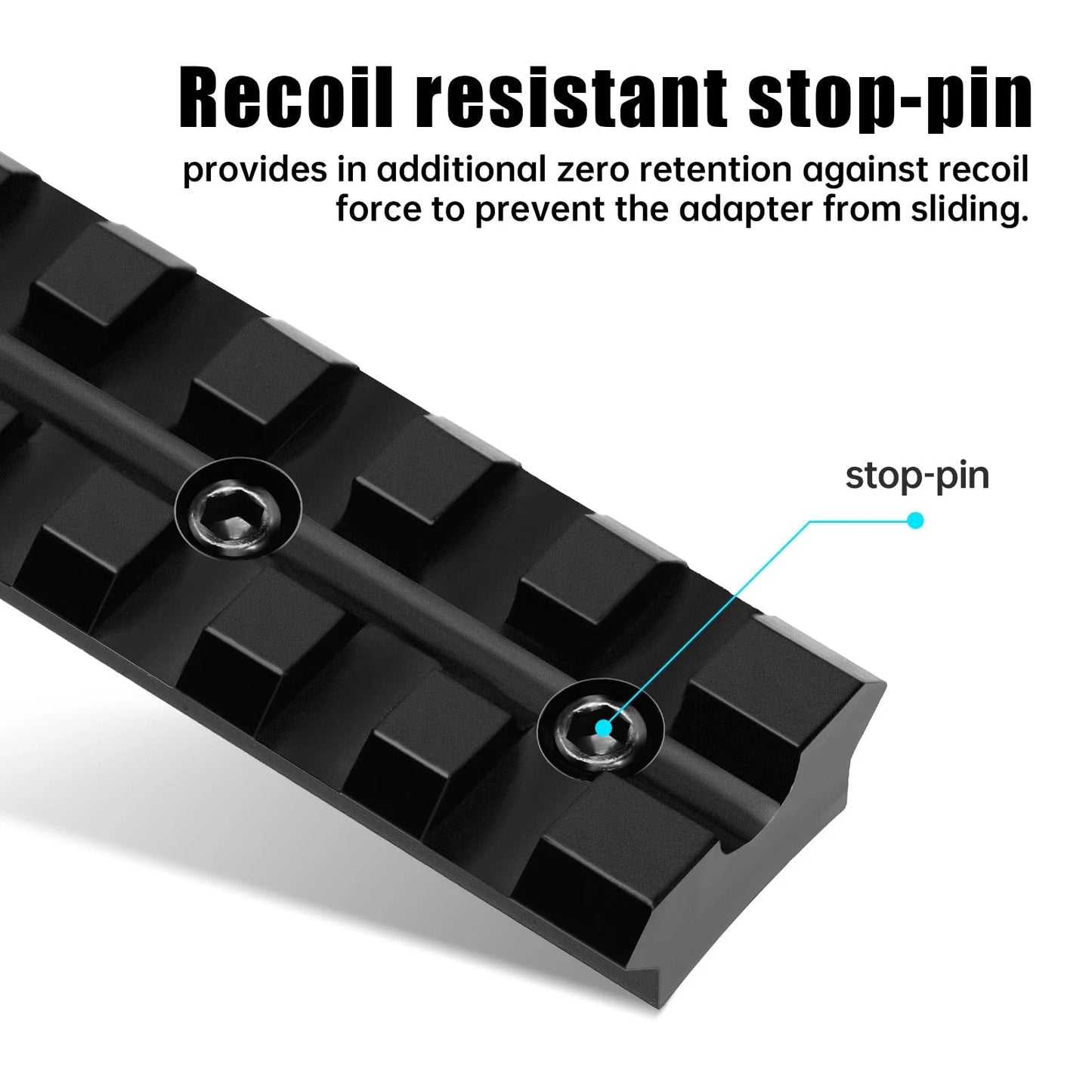 Bontok Picatinny Rail Mount for 10/22 Scope Mounts with 11 Slots Black