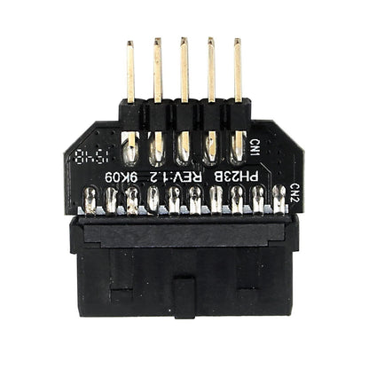 Black Panel Plug-in Adapter Computer Motherboard USB3.0 20pin To USB2.0 9pin,