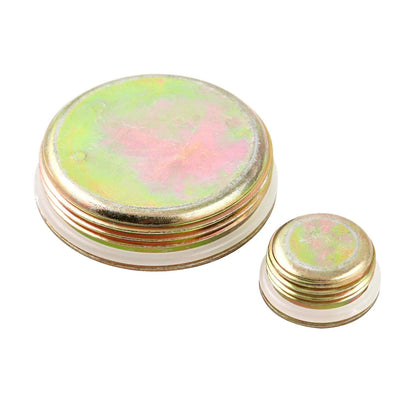 QWORK Steel Drum Bung Set, 2-3/4" Cap Plugs with Plated 2"&3/4", 6 Pack