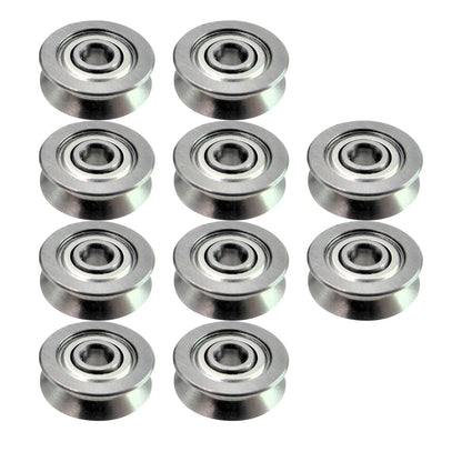 10Pcs V623ZZ Groove Guide Pulley Rail Ball Bearings For Linear Motion System