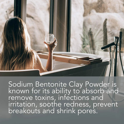 Pure Body Naturals Bentonite Clay Powder for DIY Detox 8 Ounce (Pack of 1)