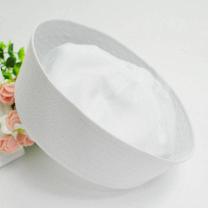 Adult White  Navy SAILOR Fishing Marine Costume Hat Cap 58cm gg