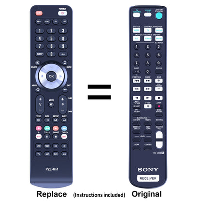 RM-U302 Replace Remote Control For Sony Receiver HTW700 STRSE481 STRV200