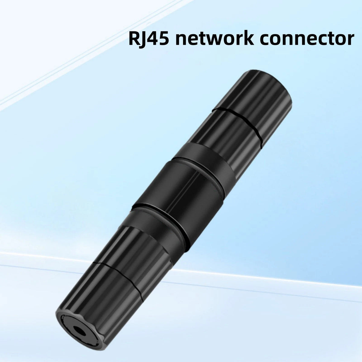 Black 3x RJ45 Outdoor Shielded Network Ethernet Cable Extender Coupler