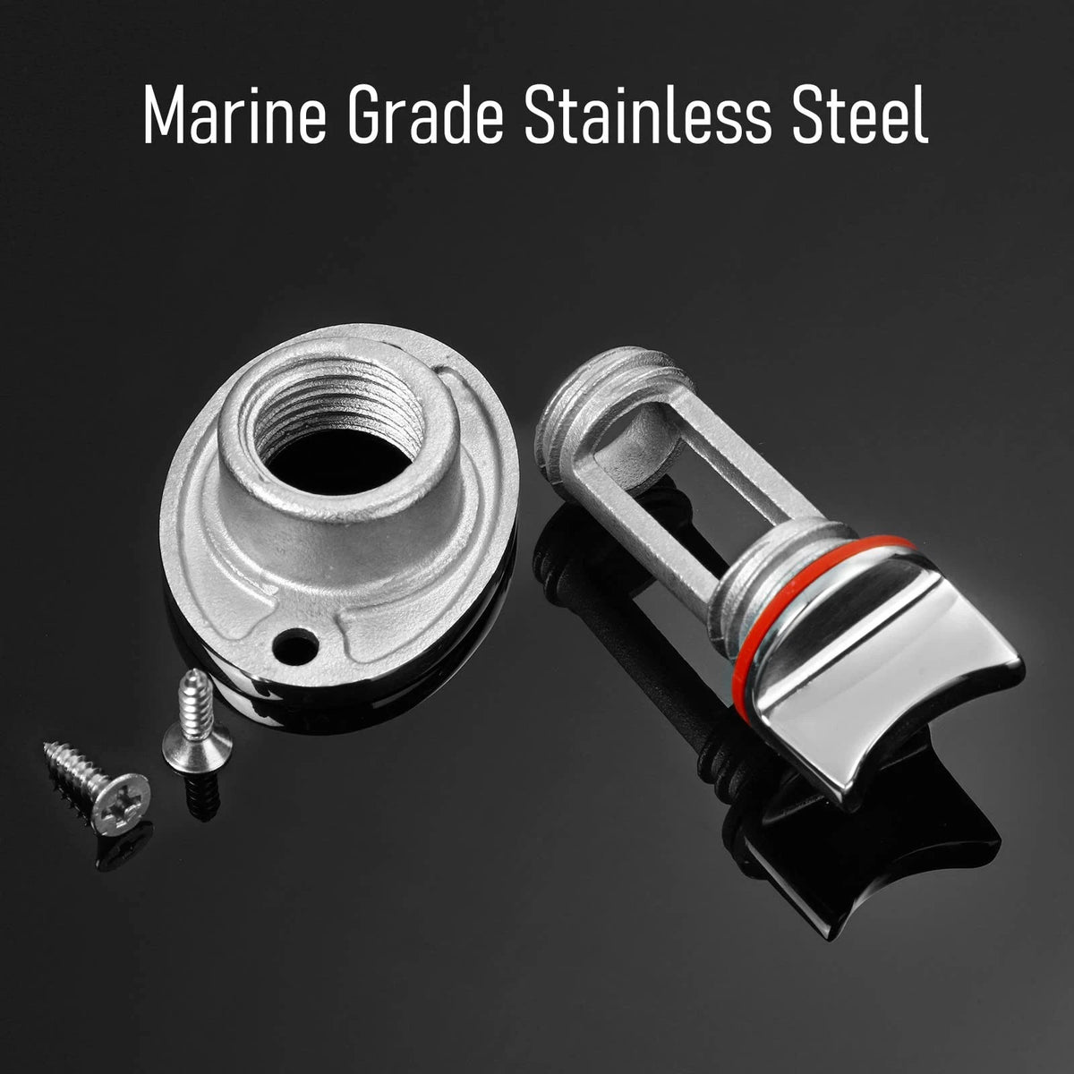 Ripeng Boat Drain Plug Stainless Steel Marine Oval Garboard Red