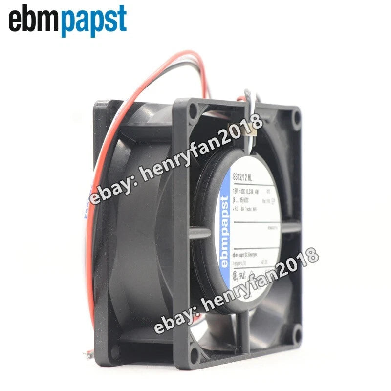 Ebmpapst Fan 8312/12HL Axial Fan DC 12V  333mA 4.0W 3-Wire Cooling Fan