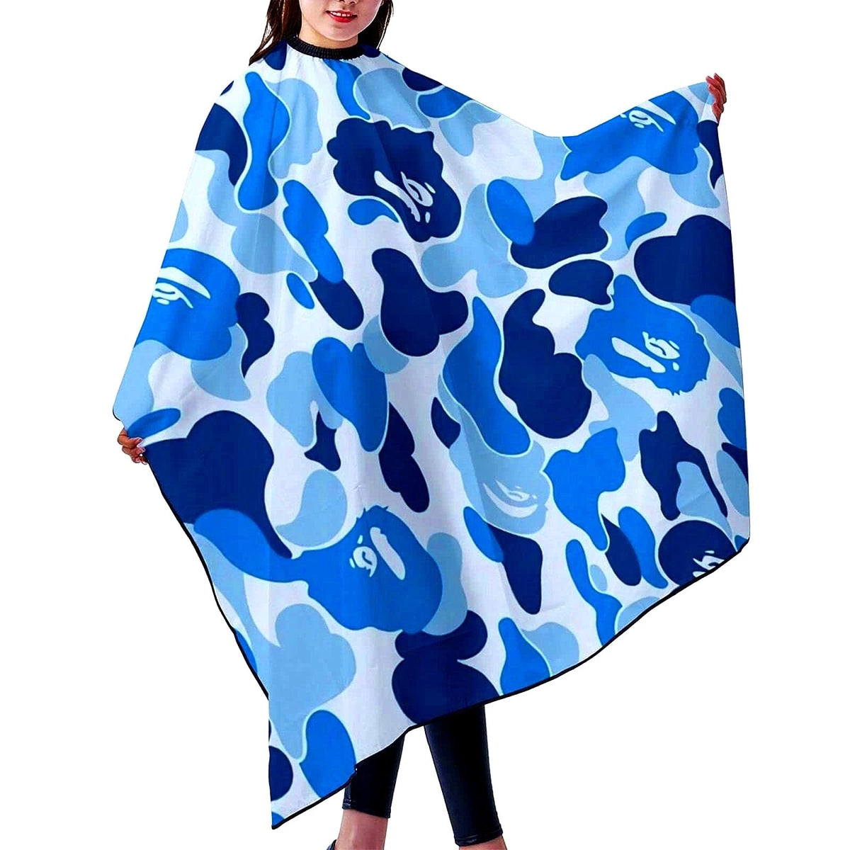 Xianjing Adult Barber Cape,Camo Camouflage One Size, Blue