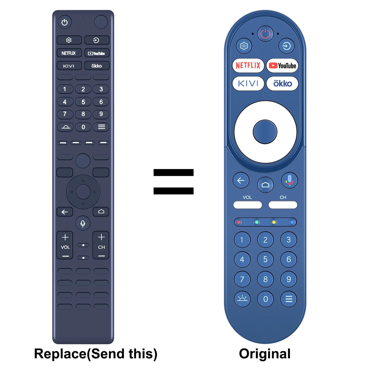 RC70 Replacement Remote Control For KIVI 55" UHD TV 55U760QB No Voice