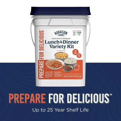 Augason Farms Lunch & Dinner Variety Kit Emergency Food 208 Ounce, white