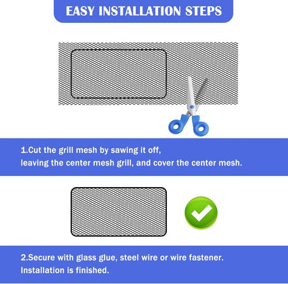 Trimmable Car Grill Mesh,Aluminum Alloy Automotive Grilles,Universal Black