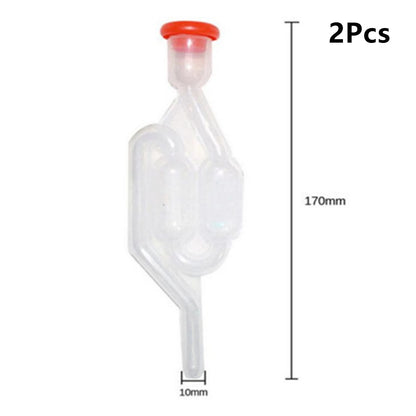2PCS Transparent One-way Beer Making Tool Equipment Airlock Accessories