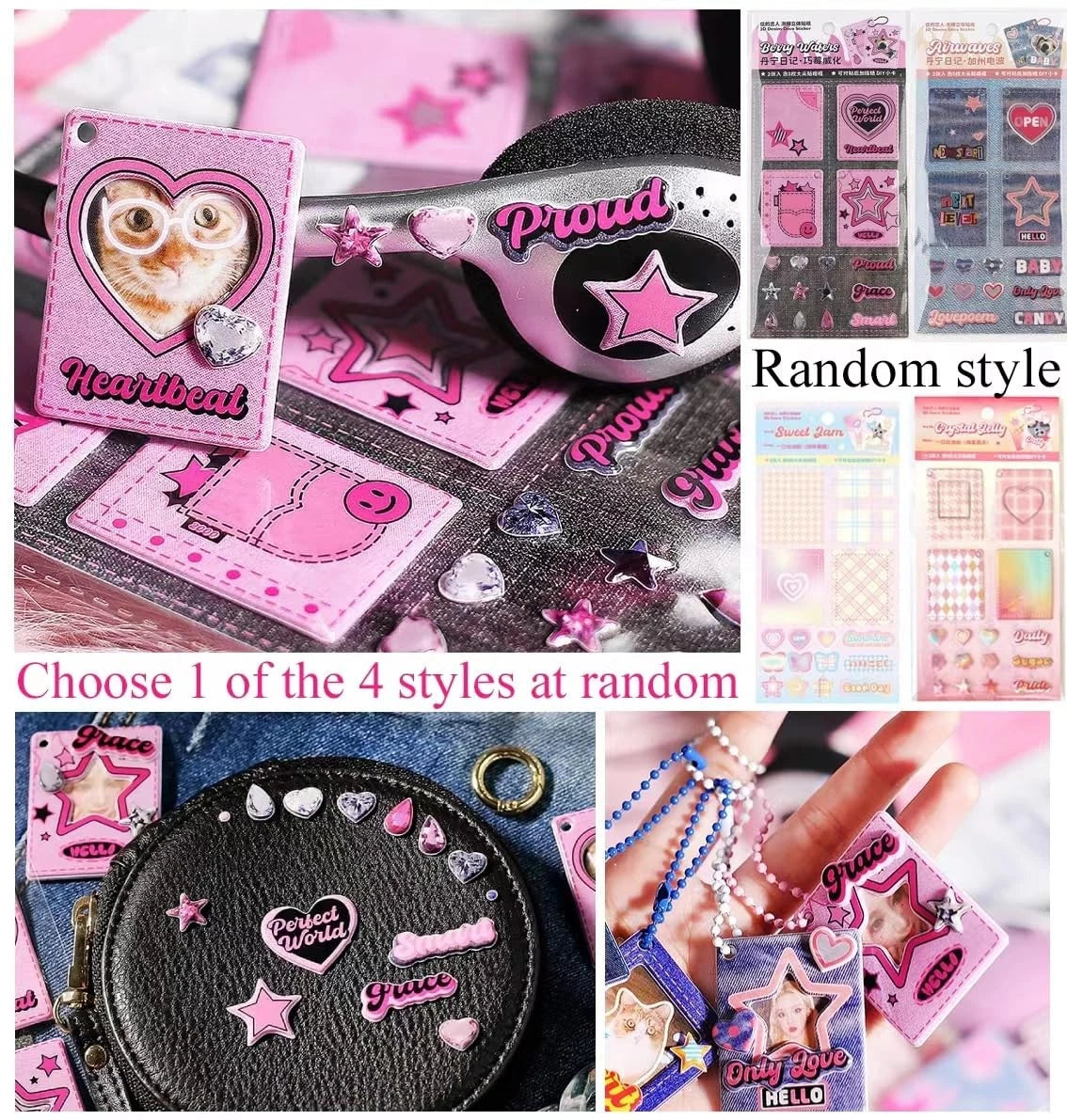 6 Kpop Photocard Holder Keychain 7.1 x 10.24 x 0.59 inches, Star Ii