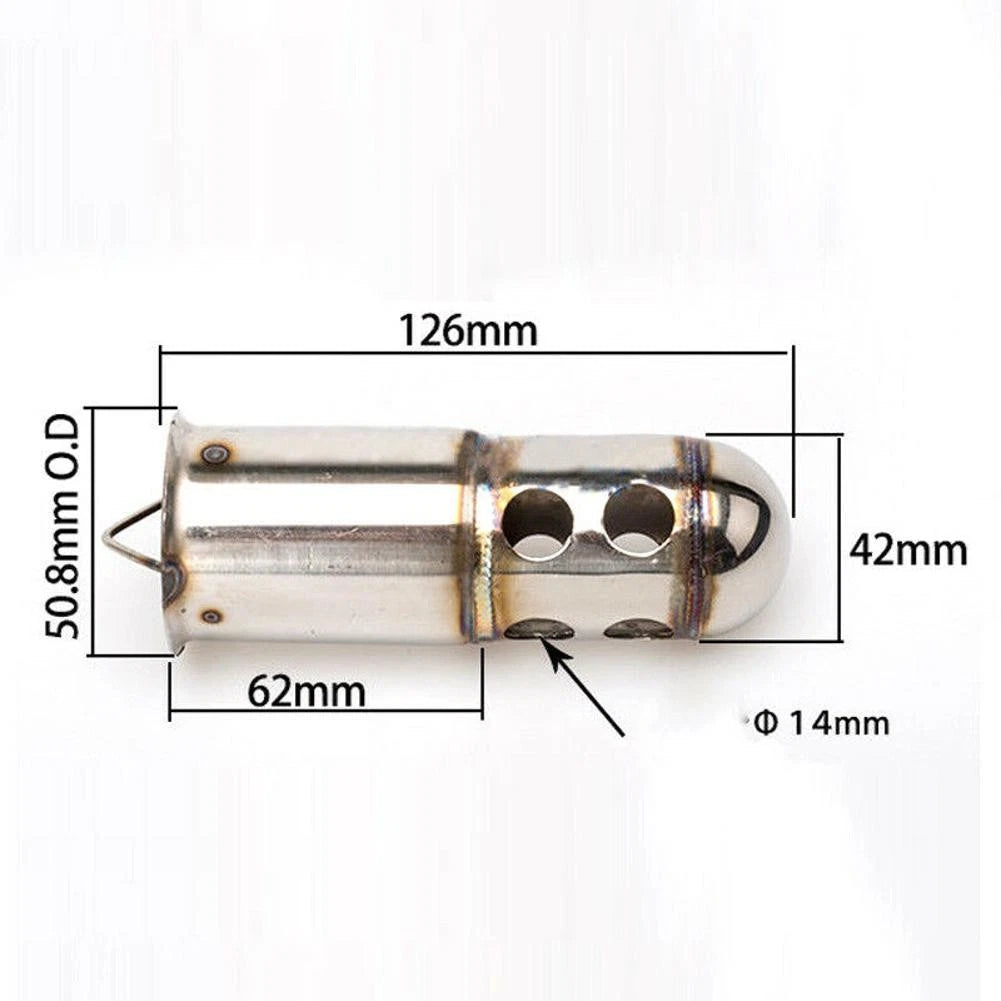 Stainless Steel Motorcycle Exhaust Pipe DB Killer Silencer 126mm Muffler Baffle
