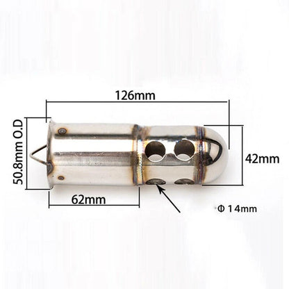 Stainless Steel Motorcycle Exhaust Pipe DB Killer Silencer 126mm Muffler Baffle
