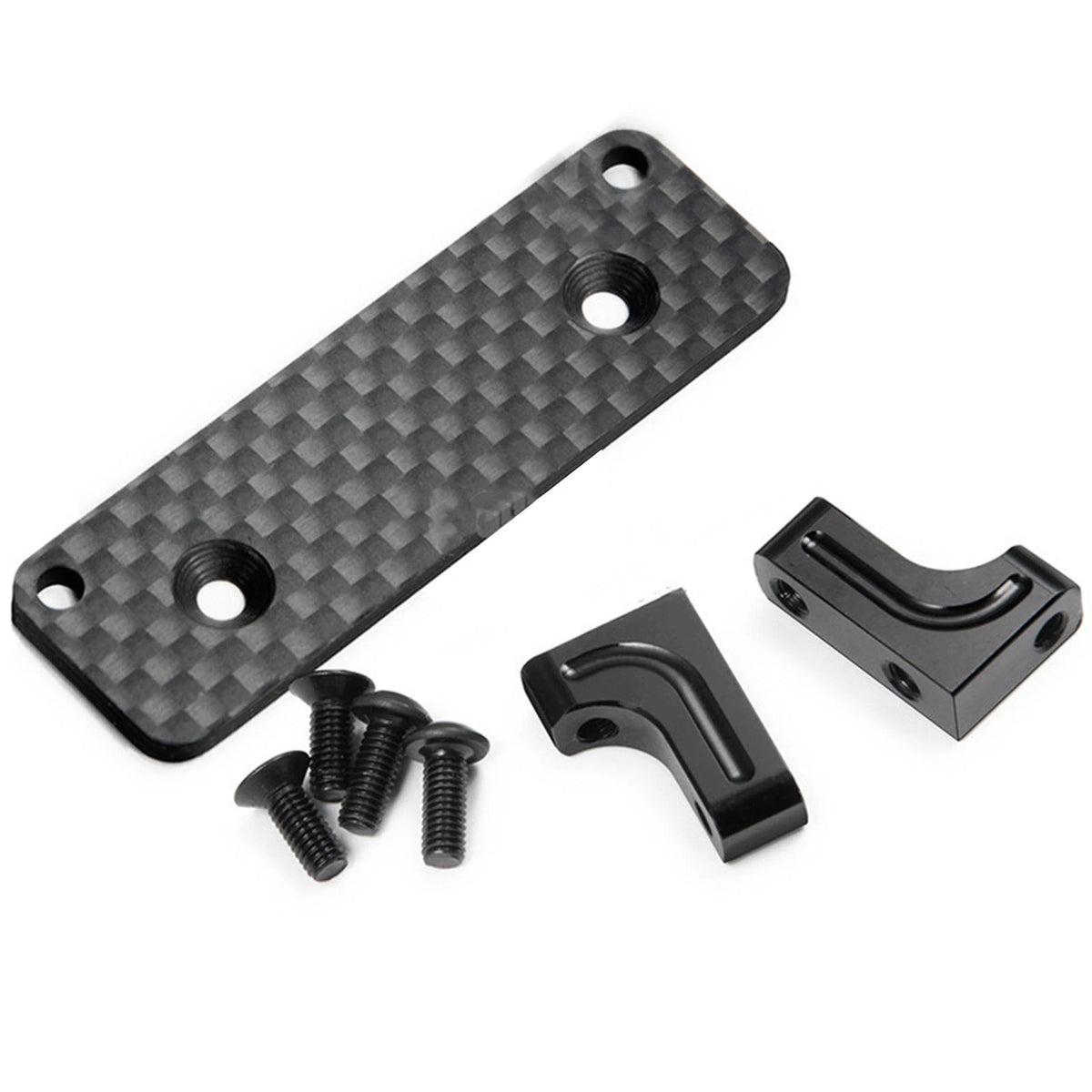Servo Mount+Carbon Fiber Skid Plate For Axial Capra 1.9 UTB AXI03004 1/10 RC Car