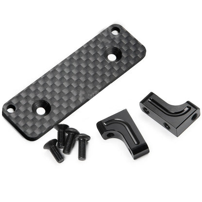 Servo Mount+Carbon Fiber Skid Plate For Axial Capra 1.9 UTB AXI03004 1/10 RC Car