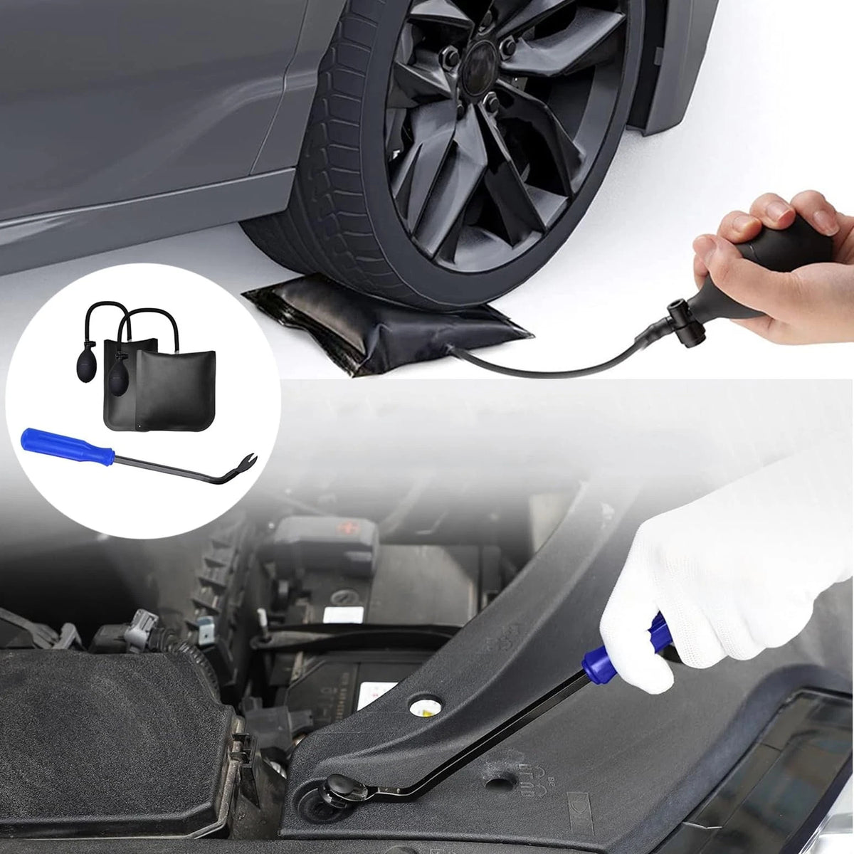 LYINGUO Portable Automotive Tool Set, 27PCS Blue