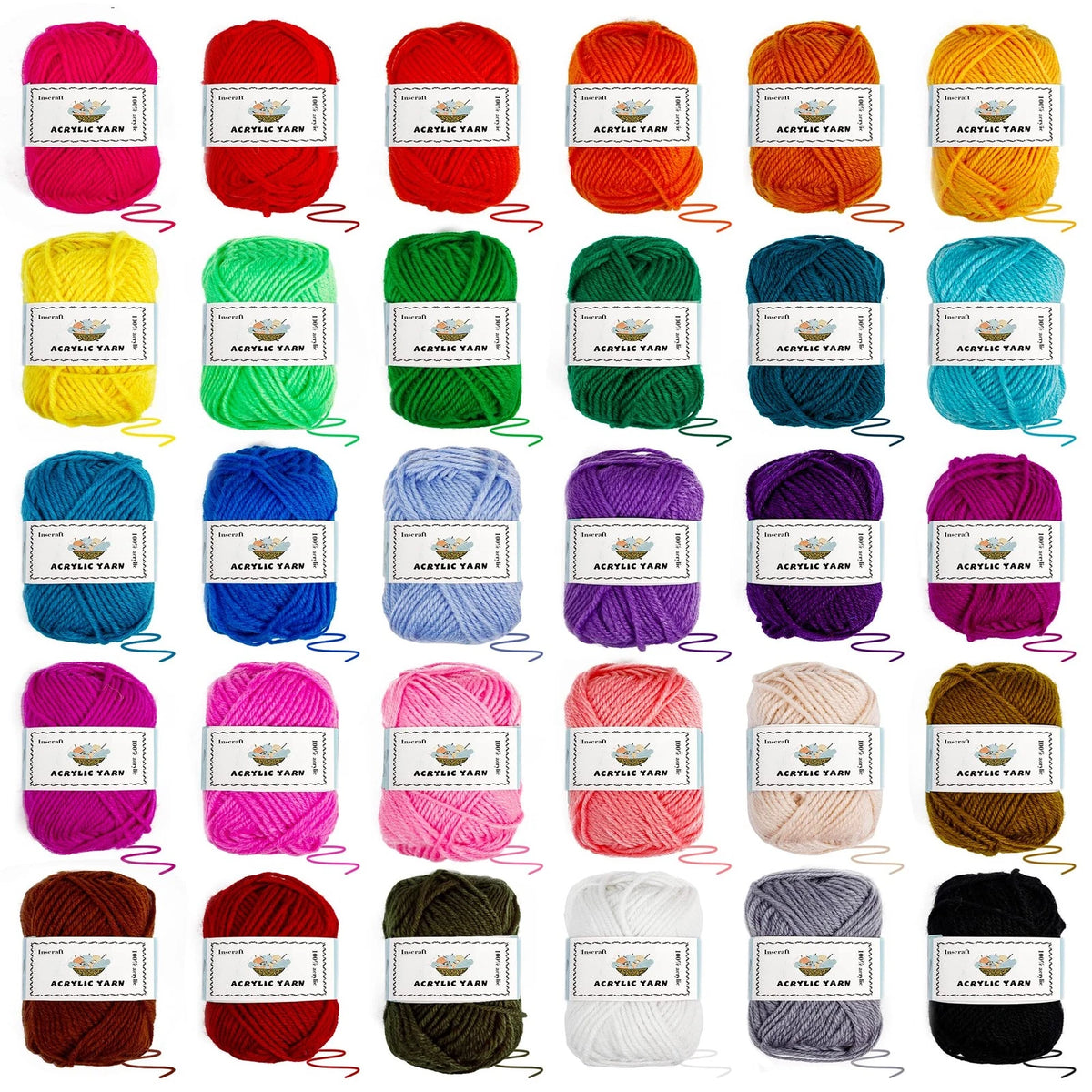 103 PCS Crochet Kit with Hooks Yarn Set, Premium Bundle 103, Black