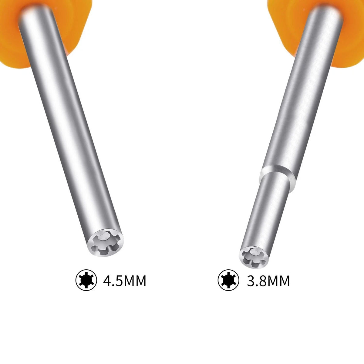 Gamebit Screwdriver Set, 3.8mm & 4.5mm Security Bit Orange