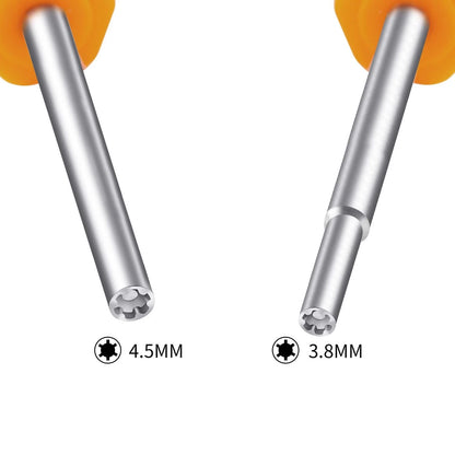Gamebit Screwdriver Set, 3.8mm & 4.5mm Security Bit Orange