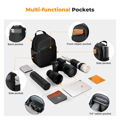 K&F CONCEPT Small Camera Bag for Photographer, Sling 5L, Black