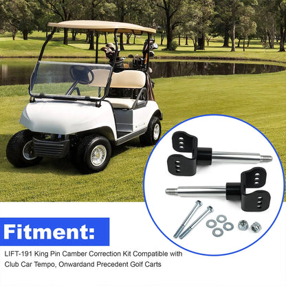 King Pin Camber Correction Kit LIFT-191 for Club Car Tempo, Onwardand Precedent