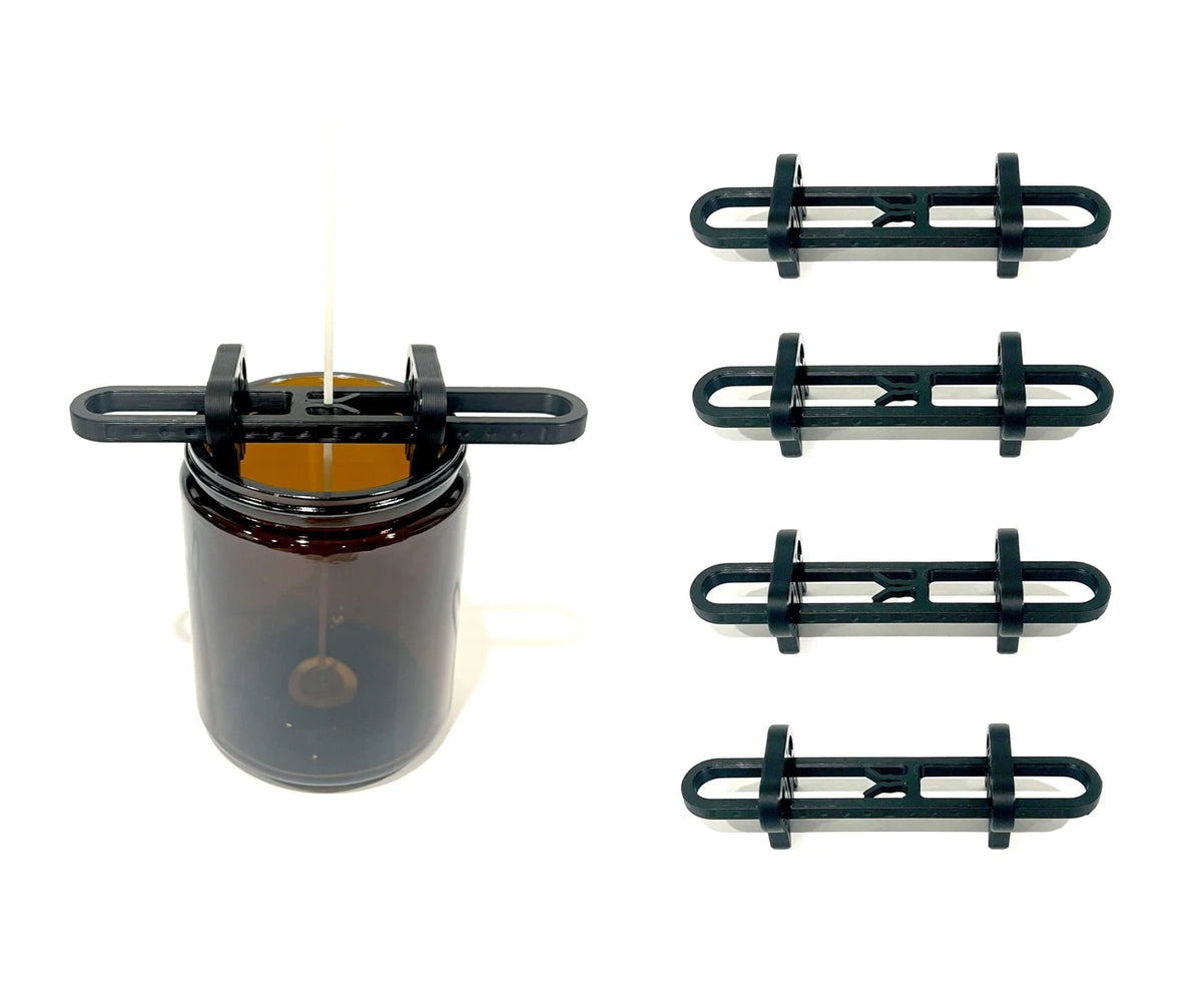 Adjustable Candle Wick Centering Stabilizer Tool Device for 4 Count, Black