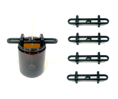 Adjustable Candle Wick Centering Stabilizer Tool Device for 4 Count, Black