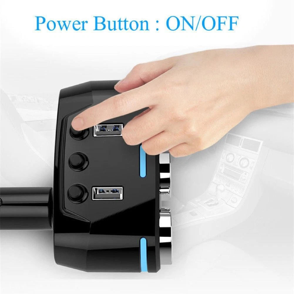 12V-24V Power Adapter Cigarette Lighter Socket Splitter Dual USB Car Charger