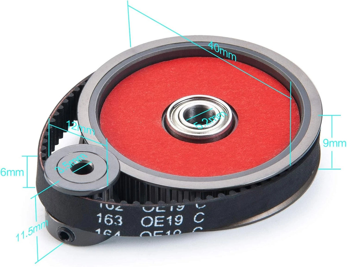 Que-T RC Car Belt Drive Transmission Gears System for 3.17mm Motor Gear