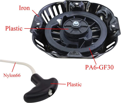 WOTIAN Pull Start Assembly Compatible with Generac 196cc 208cc 212cc, Black