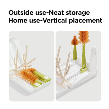 YOTIME Travel Bottle Brush, Cleaner Kit with Foldable White