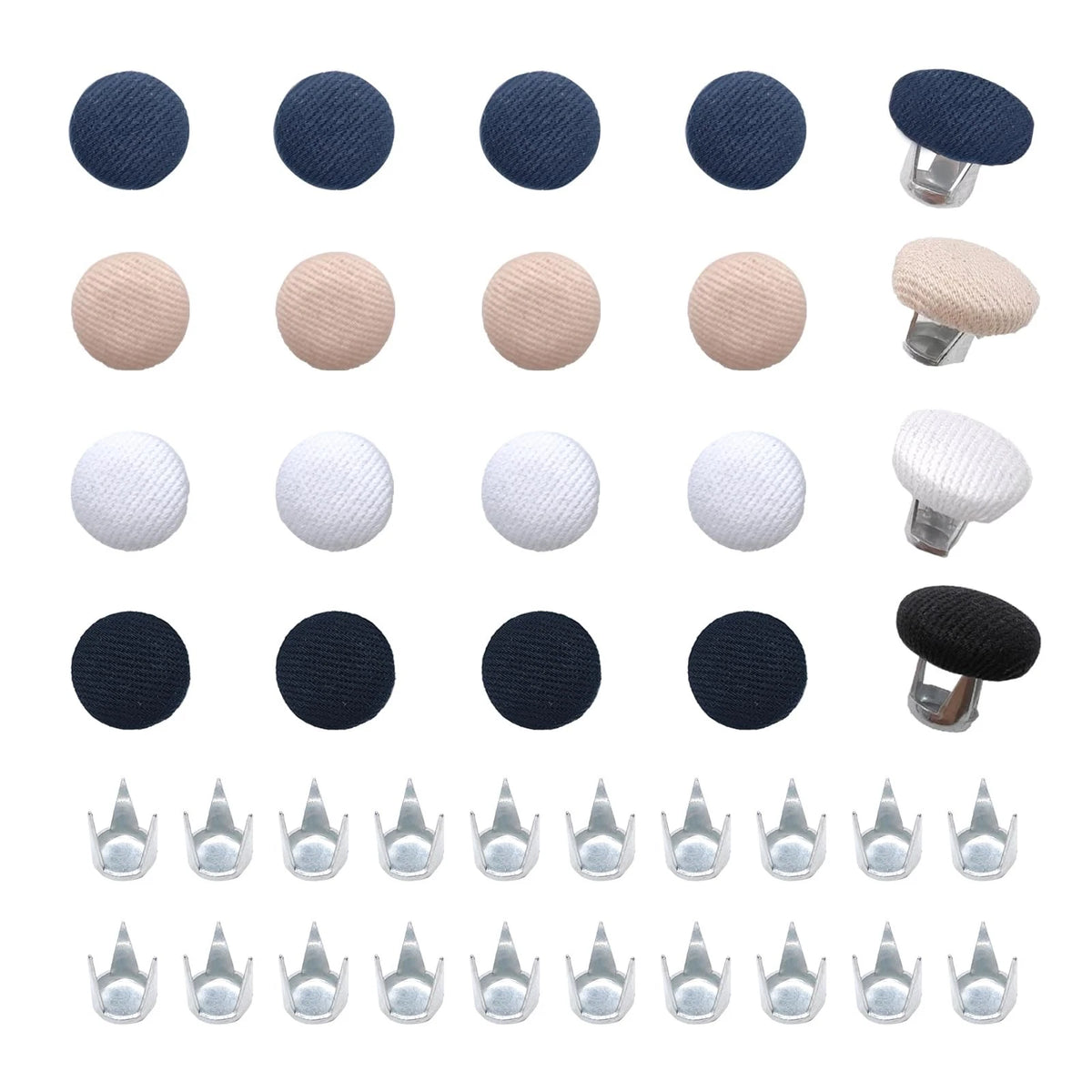 20sets 4 Colors Baseball Cap Top Button Replacement, 0.57 inches, 4