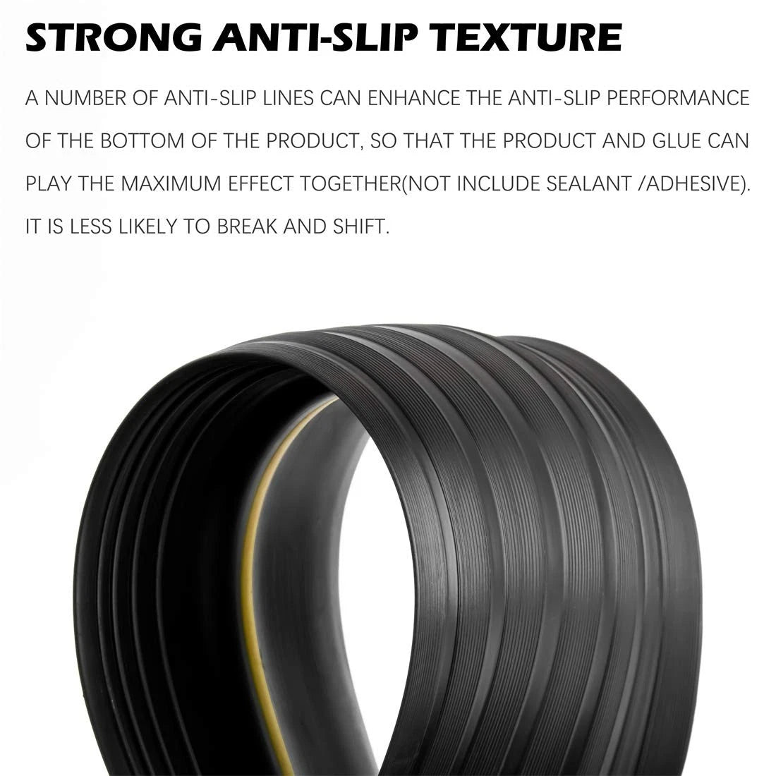 Papillon Garage Door Bottom Seal Strip, Weatherproof EPDM 20 Feet, Black
