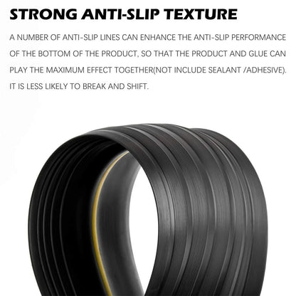 Papillon Garage Door Bottom Seal Strip, Weatherproof EPDM 20 Feet, Black