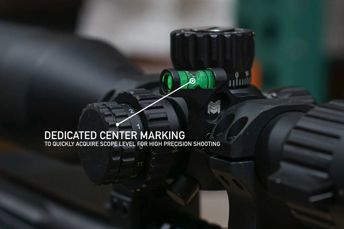 Monstrum Rifle Scope Level Bubble | 1 inch 1 inch, Hard Anodized Black