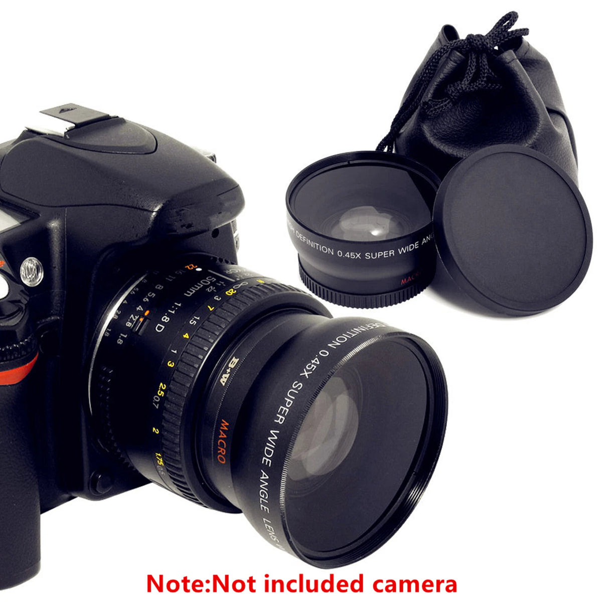 52MM 0.45x Wide Angle Lens + Macro Lens for 52mm DSLR and digital camera F