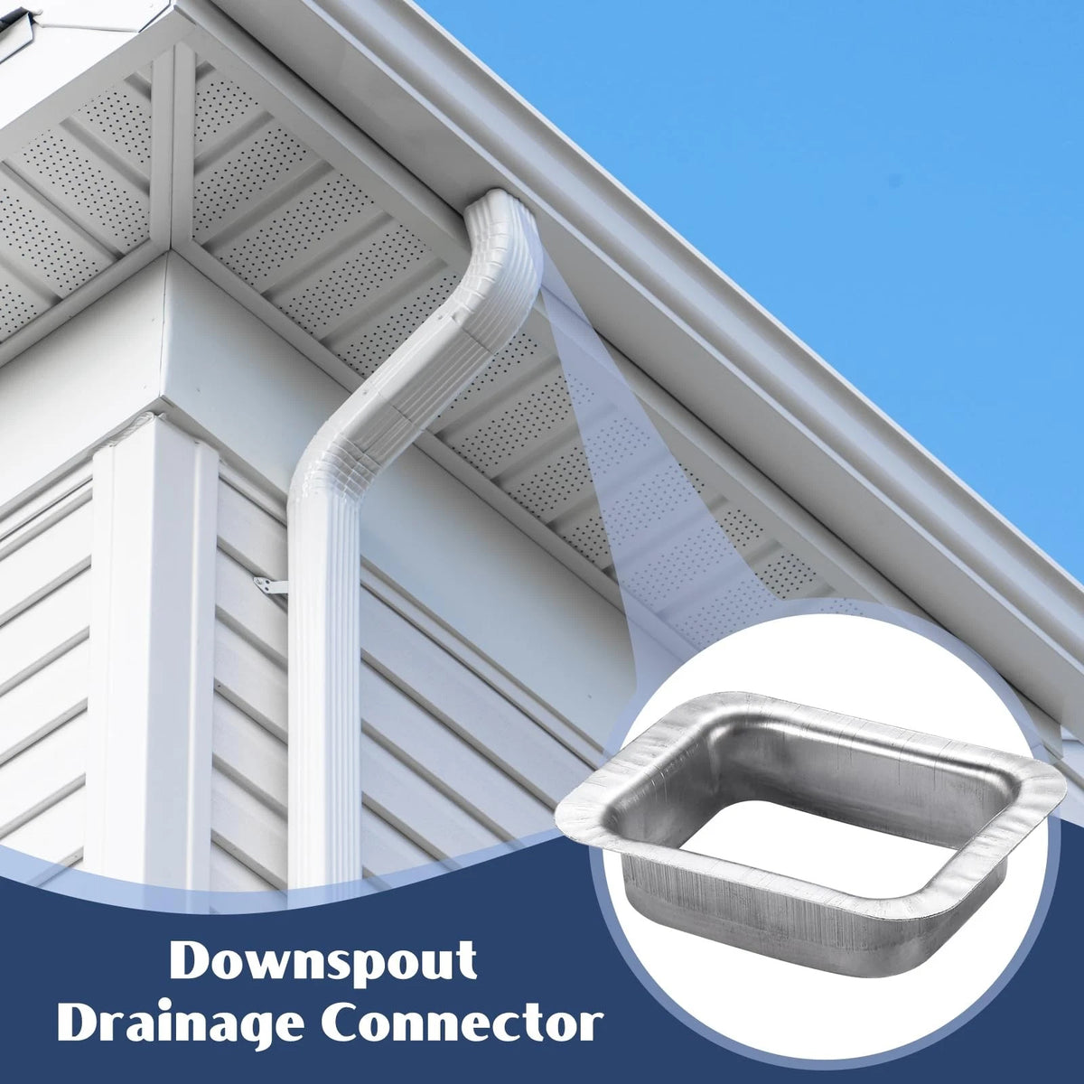 VYH 2" x 3" Rain Gutter Downspout Drop Outlet Aluminum K x 3", primary