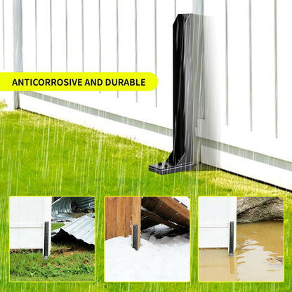 2pcs Fence Post Repair Kit - Fix Rotted or 1.96” x31.5” x15.75 in, Black