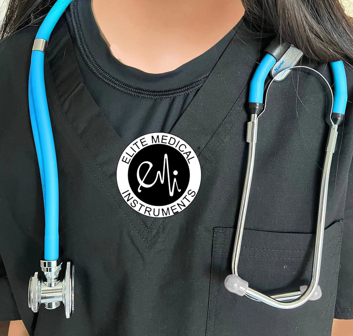 EMI EBE-340 Sprague Rappaport Stethoscope with Black Aneroid Baby Blue/Black