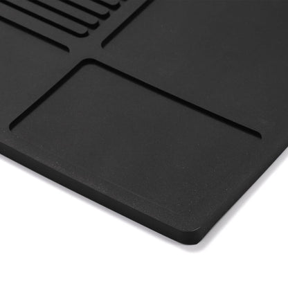 Hedume Magnetic Barber Mat, 17.7'' x 11.8'' Organizer Black