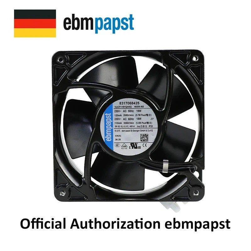 Ebmpapst Fan 4650N-465 Axial Fan 230V 18/19W 120*120*38mm Cabinet Cooling Fan