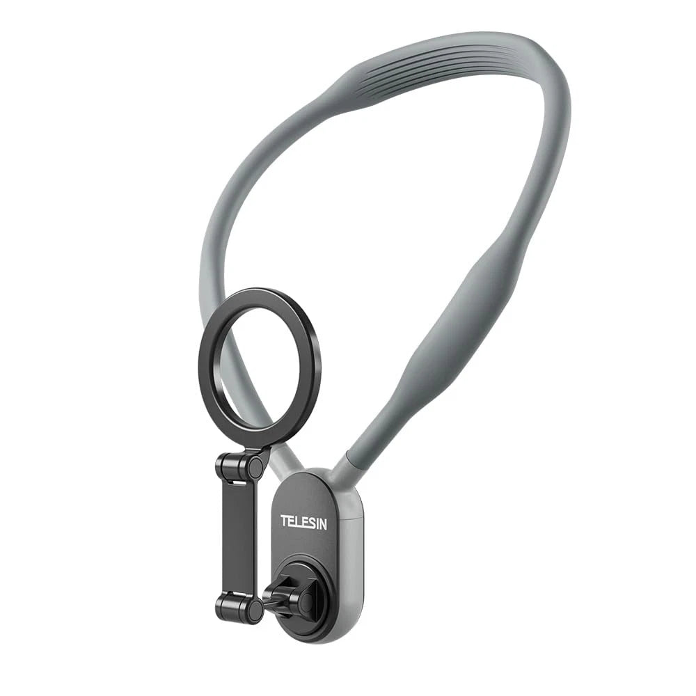 TELESIN Magnetic Neck Mount for Phones, Cell Medium Size, Gray