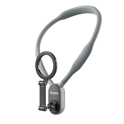 TELESIN Magnetic Neck Mount for Phones, Cell Medium Size, Gray