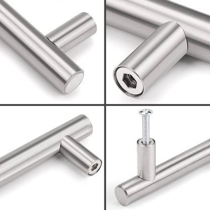 Probrico 30 Pack| 3-1/2 Inch Hole Center hole center 3-1/2", Brushed Nickel